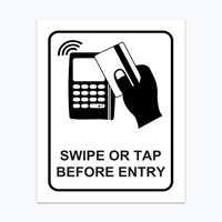 Picture of Swipe Or Tap Before Entry