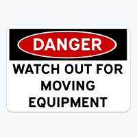 Picture of Danger: Moving Equipment