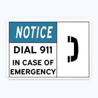 Picture of Notice: Dial 911