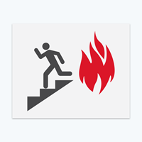 Picture of In Case Of Fire Use Stairs 1 